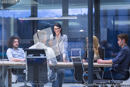 Image of Startup Business Team At A Meeting at modern office building