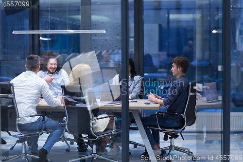 Image of Startup Business Team At A Meeting at modern office building