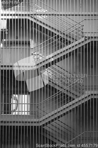 Image of gray metal staircase