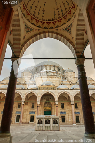 Image of Exterior view Suleymaniye mosque in Istanbul