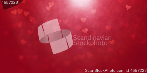 Image of Valentine\'s Day hearts red background banner