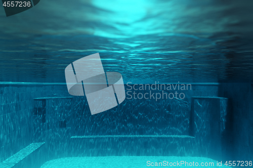 Image of pool under water background