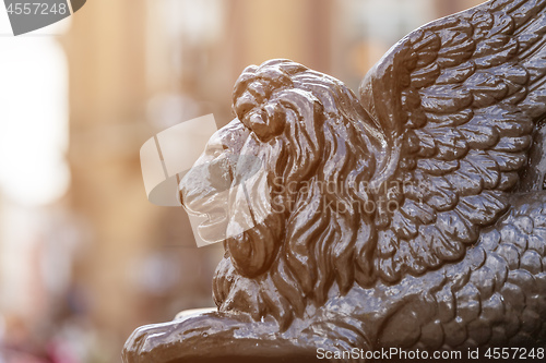 Image of lion statue in Amsterdam