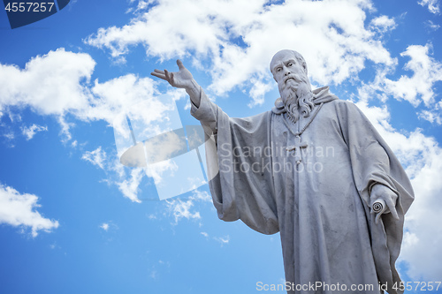Image of Saint Benedict statue in Italy