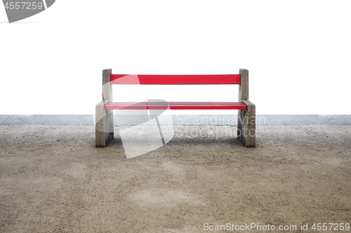 Image of red seat bench background
