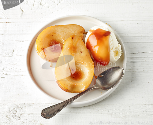 Image of plate of caramelized pears