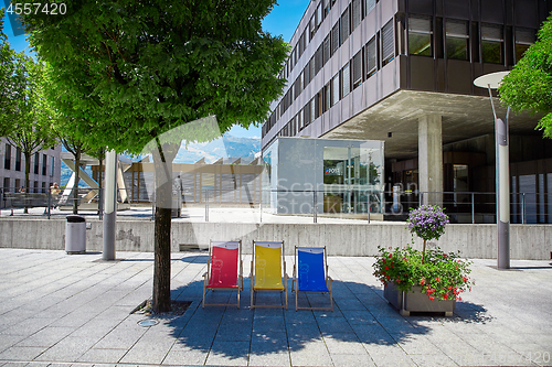 Image of Street view of Vaduz town, Liechtenstein