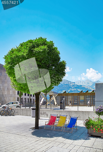 Image of Street view of Vaduz town, Liechtenstein