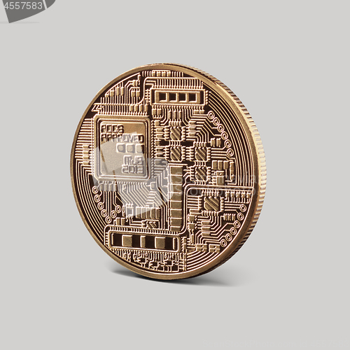 Image of Back side of coin bitcoin