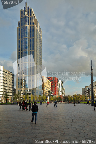 Image of Rotterdam city center view