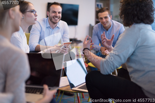 Image of Startup Business Team At A Meeting at modern office building