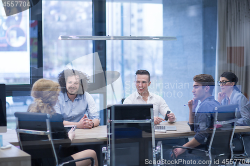 Image of Startup Business Team At A Meeting at modern office building