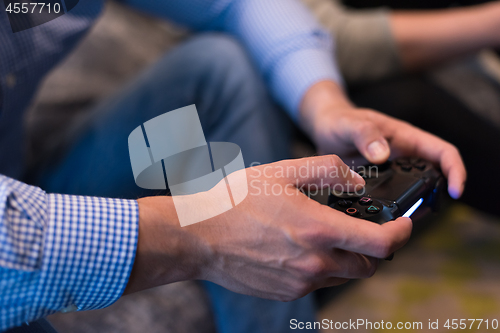 Image of startup Office Workers Playing computer games