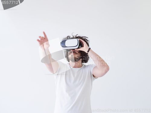 Image of Man using headset of virtual reality