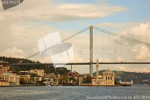 Image of view of the Bosphorus Bridge and the Mosque