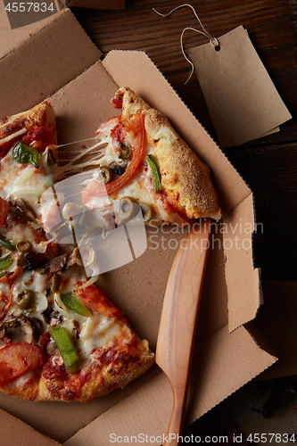 Image of Pieces of fresh pizza