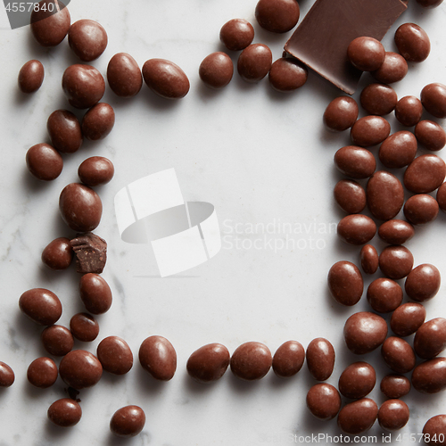 Image of frame chocolate balls