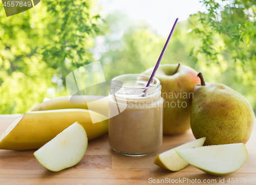 Image of jar with fruit puree or baby food