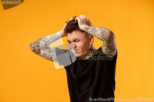 Image of Man having headache.