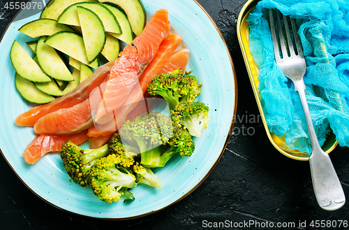 Image of salmon with vegetables