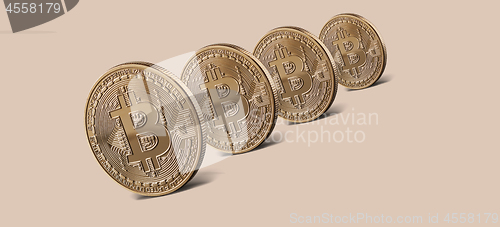 Image of Coins gold bitcoin virtual crypto currency