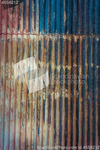 Image of Corrugated iron aged patina