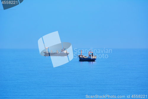 Image of Cargo Ships in the Sea