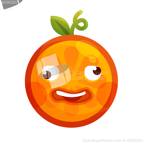 Image of Emoji - crazy orange. Isolated vector.