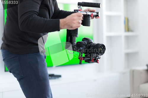 Image of videographer at work