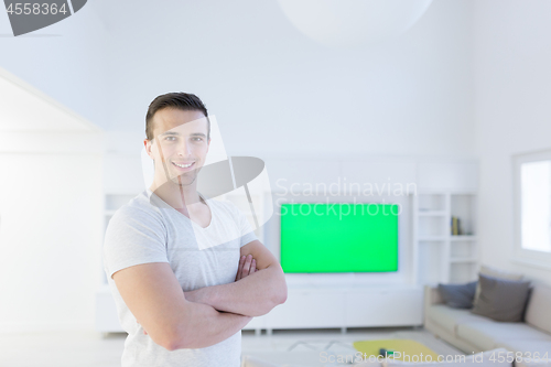 Image of Portrait of a young man at home