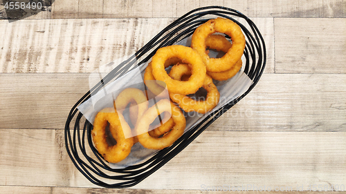 Image of Deep fried battered onion rings