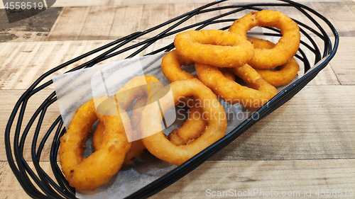 Image of Deep fried battered onion rings