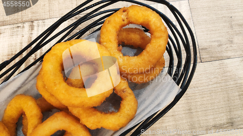Image of Deep fried battered onion rings