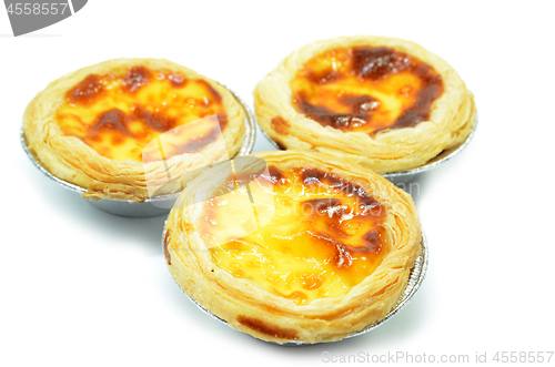 Image of Fresh baked egg tarts or custard tarts