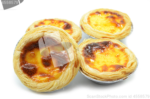 Image of Fresh baked egg tarts or custard tarts