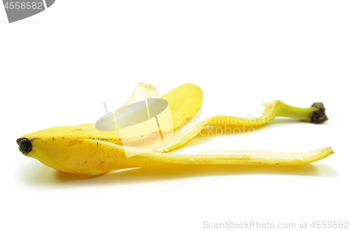 Image of Yellow banana peel isolated 