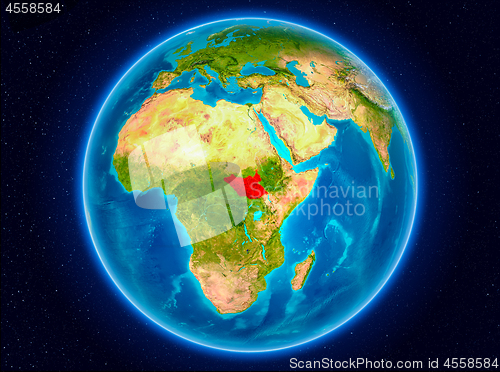 Image of South Sudan on Earth