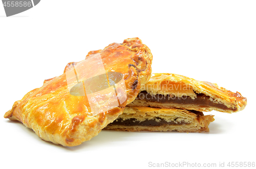 Image of Baked kaya puff pastry isolated