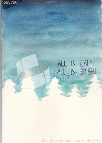 Image of all is calm postcard