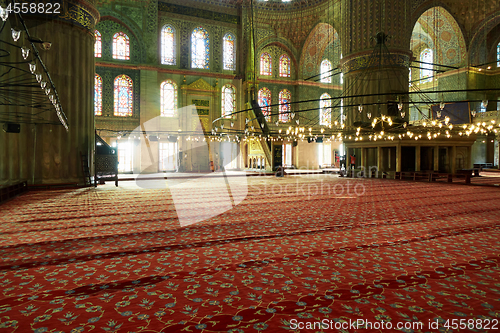 Image of Interior view from the Blue Mosque,