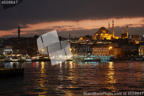 Image of Blue mosque in Istanbul - Turkey in a night