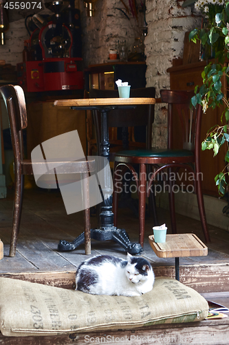 Image of Turkish street cafe in Istanbul.