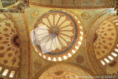 Image of Interior view from the Blue Mosque,