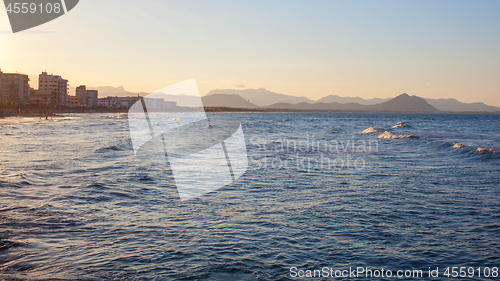 Image of view to the coast bay beach