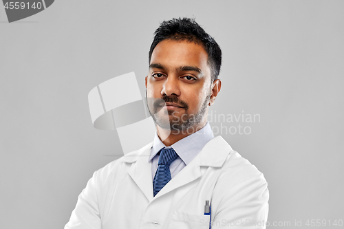 Image of indian doctor or scientist in white coat