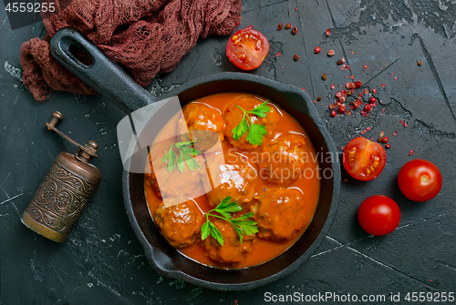 Image of meatballs with sauce