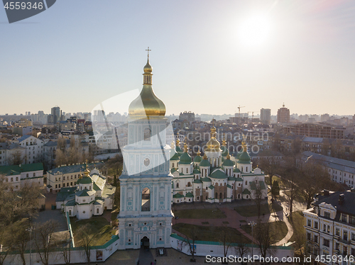 Image of Saint Sophia Cathedral and St. Sophia Square. Kiev, Ukraine