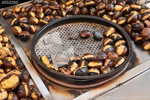 Image of Grilled chestnuts for sale on street