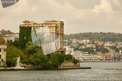 Image of Landscape panoramic view from the sea to the historical part of Istanbul, Turkey.