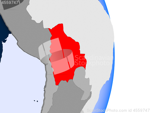 Image of Guyana on globe